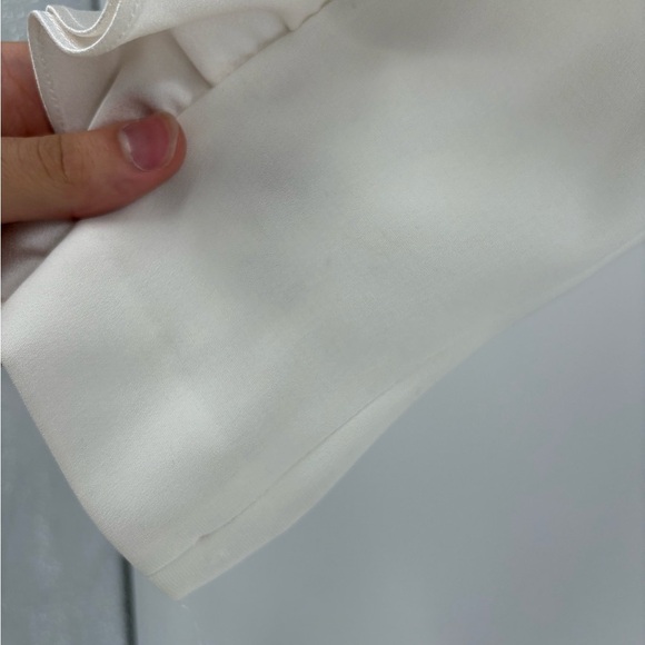 Cinq à Sept Rosemarie ruffle off the shoulder dress white cocktail party size 4 - Picture 7 of 16